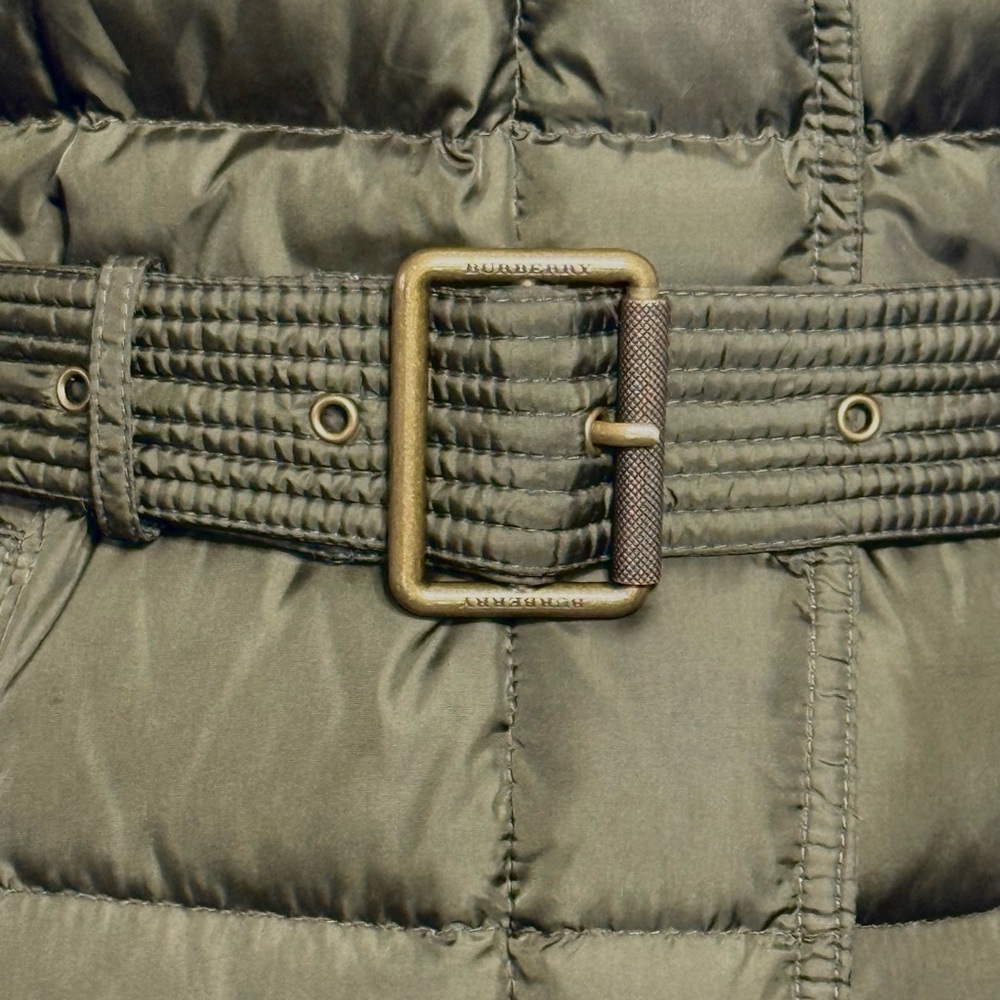 Burberry Brit quilted down puffer coat army green dark olive size Small - Picture 10 of 16